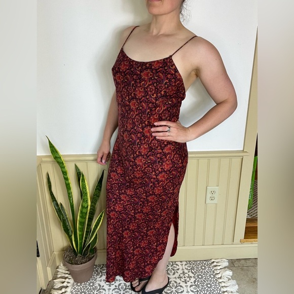 Vintage Michael Kors Paisley Slip Dress & Robe Set | Made in USA Sz S - Picture 1 of 16